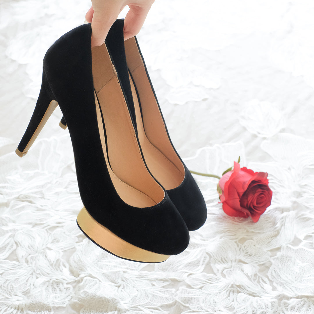 Black Mat Giaro 16cm high heeled Destroyer platform pumps - Shoebidoo Shoes  | Giaro high heels